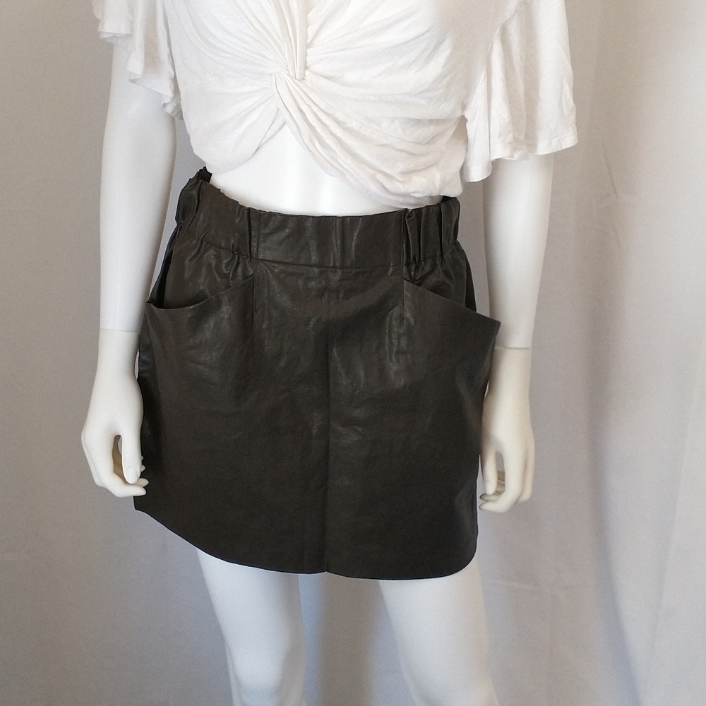Zara Faux Leather Skirt - Picture 7 of 8